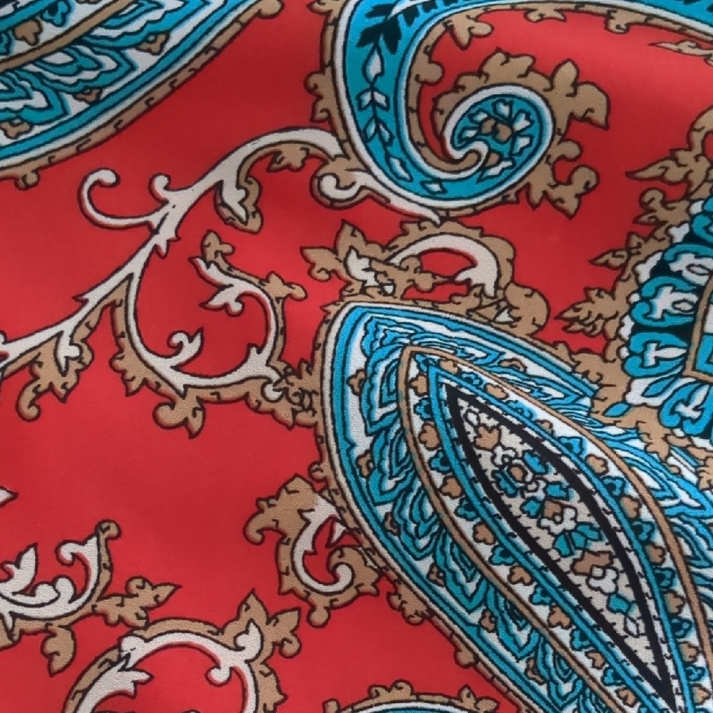 HeartSoul Red and Teal Paisley Top - Picture 4 of 7